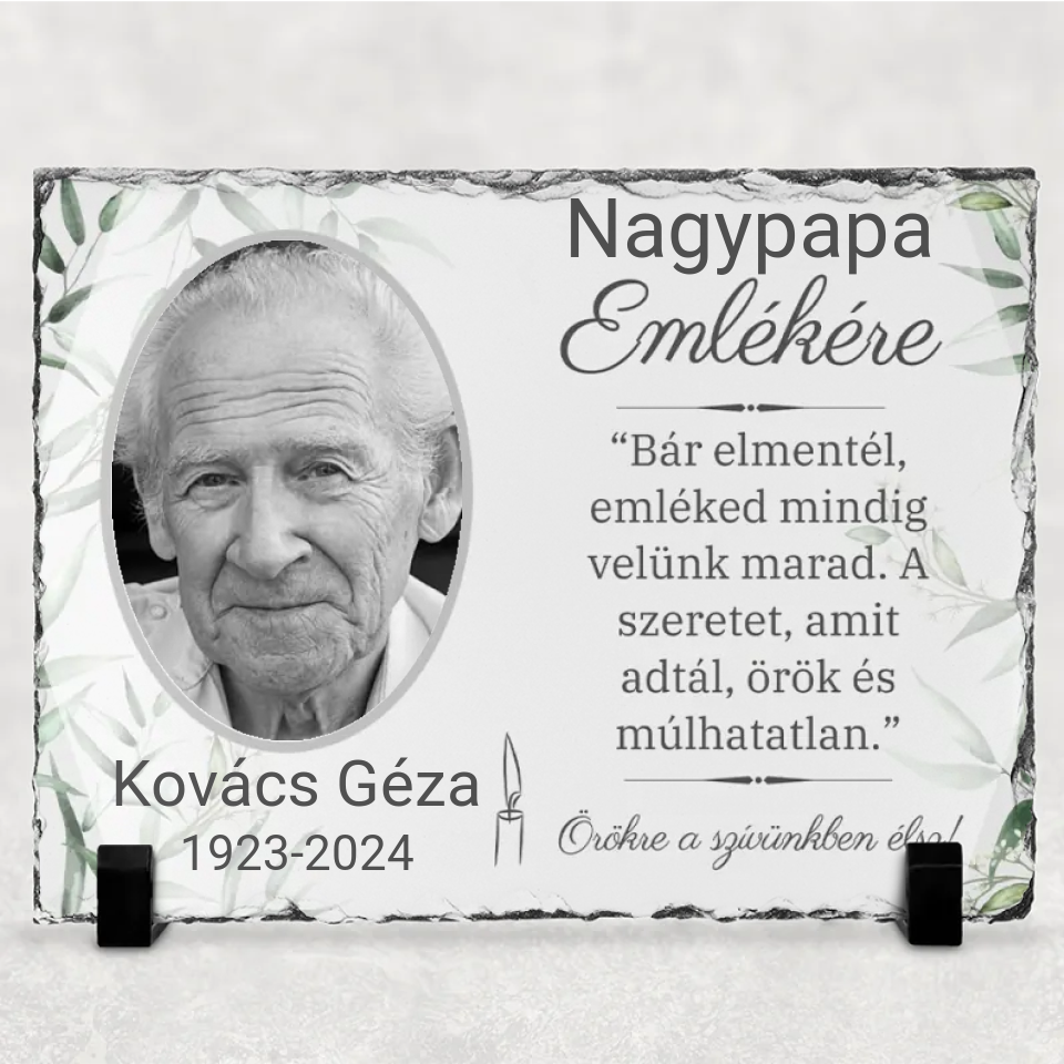 Fényképes emlékőrző kőtábla